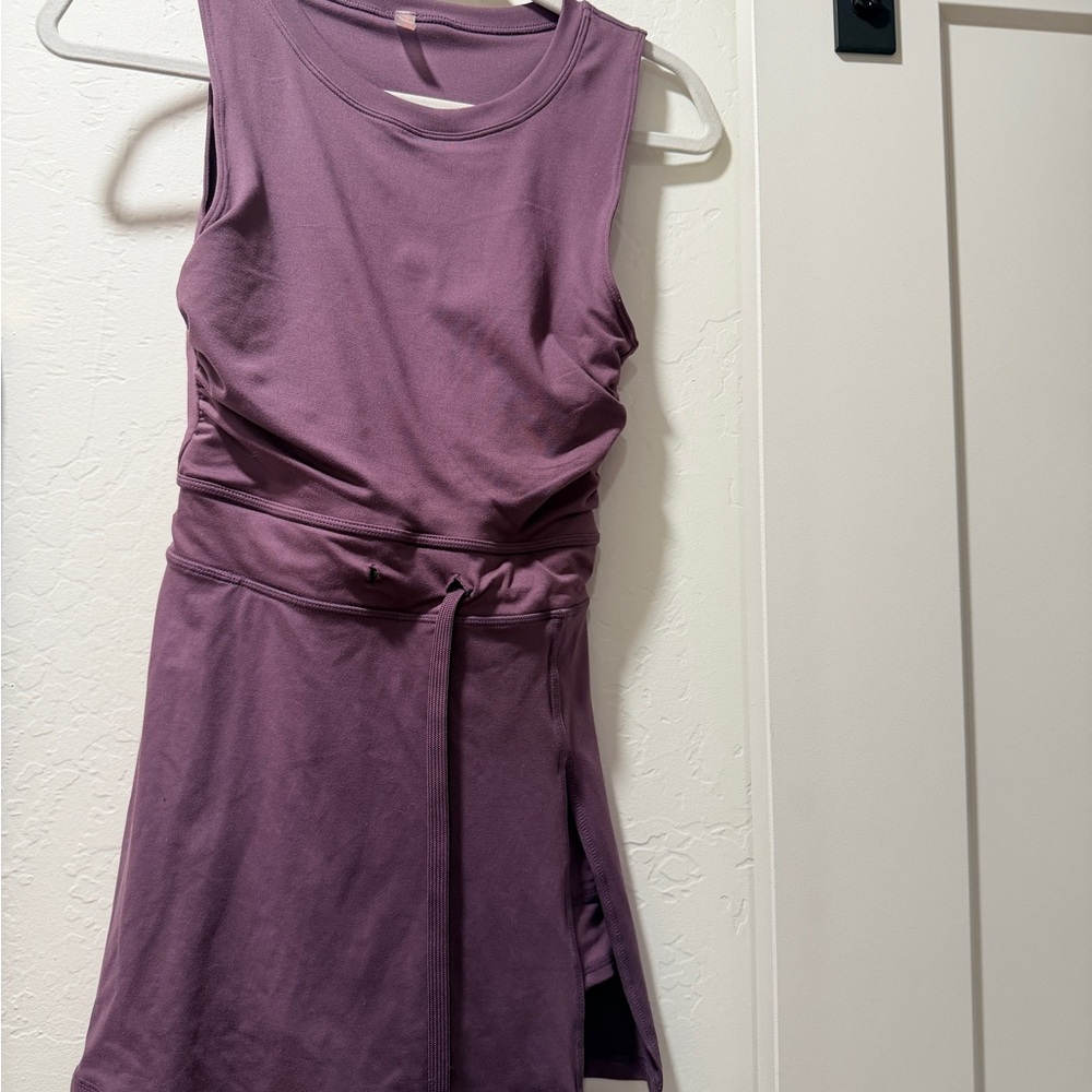 Elegant Purple Sleeveless Dress